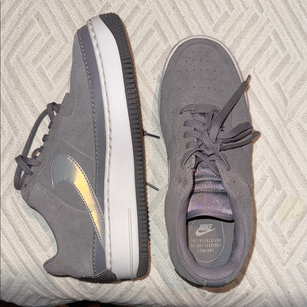 Air Force Nike Gray and Silver Casual Sneakers